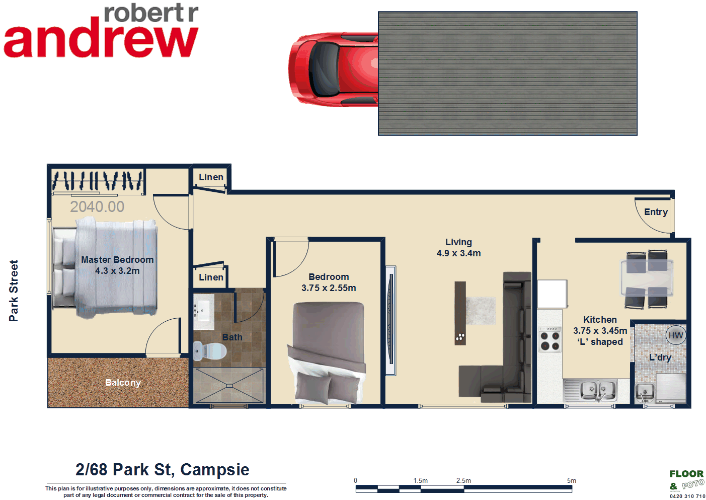 Floorplan of Homely apartment listing, 2/68 Park Street, Campsie NSW 2194