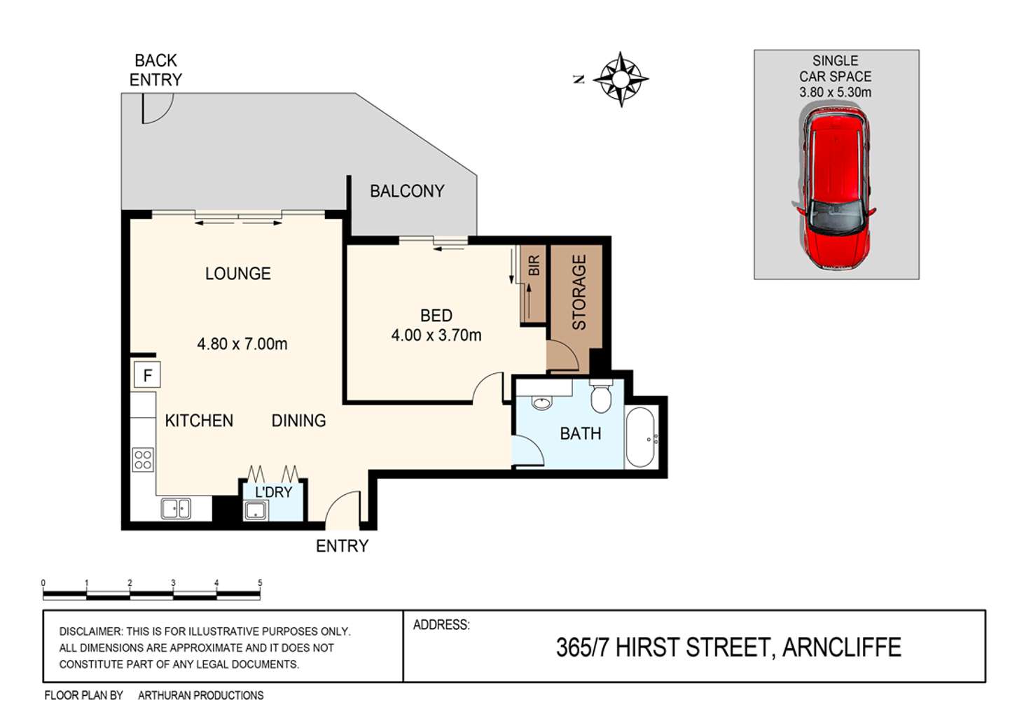 Floorplan of Homely apartment listing, 365/7 Hirst St, Arncliffe NSW 2205