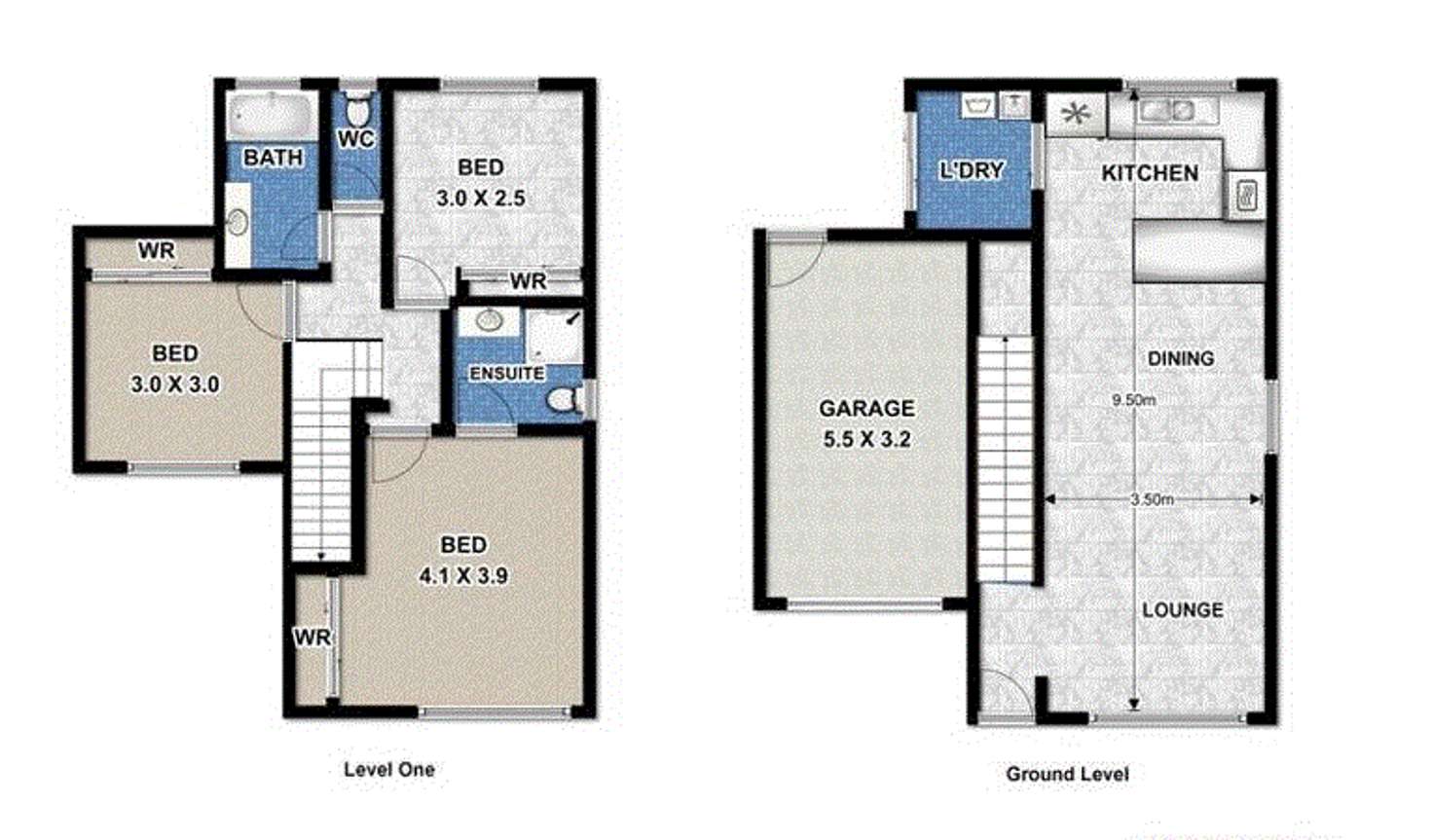 Floorplan of Homely townhouse listing, 1/4 Cupania Pl, Elanora QLD 4221