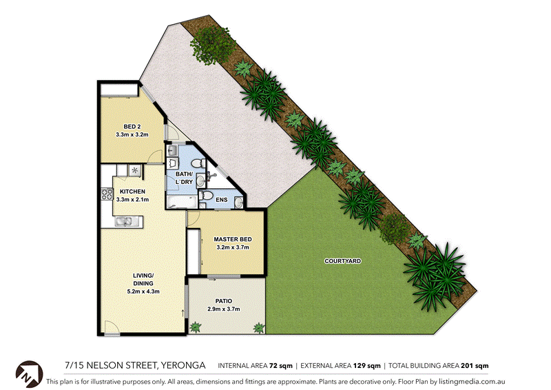 Floorplan of Homely apartment listing, 7/15 Nelson St, Yeronga QLD 4104