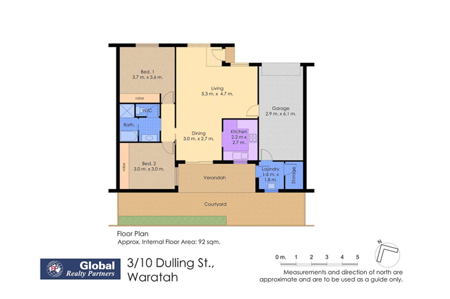Floorplan of Homely unit listing, 3/10 Dulling St, Waratah NSW 2298