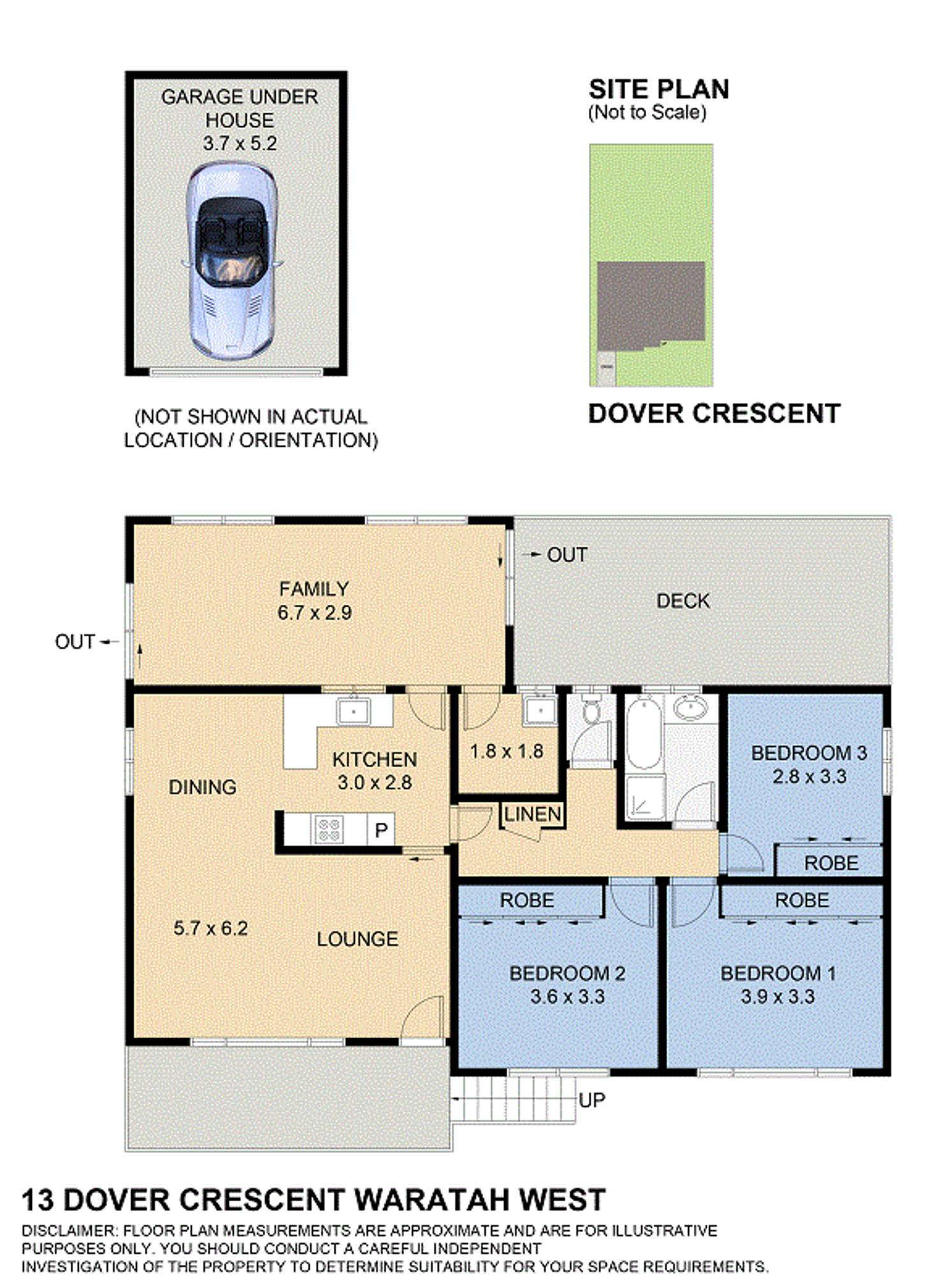 Floorplan of Homely house listing, 13 Dover  Cres, Waratah West NSW 2298