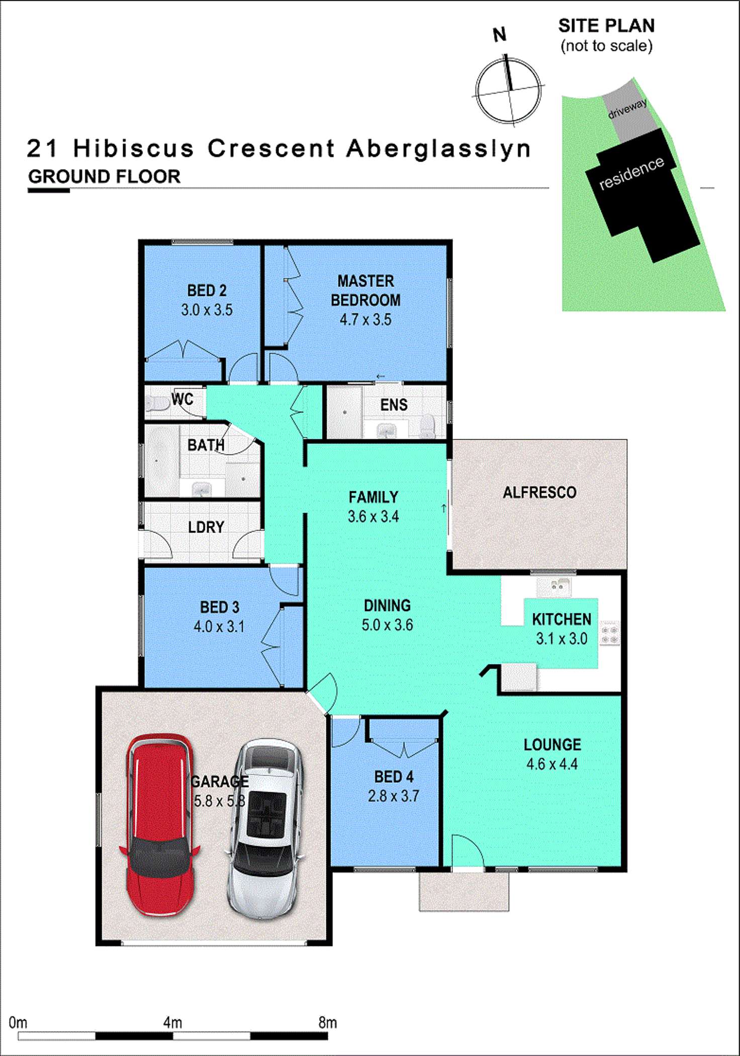 Floorplan of Homely house listing, 21 Hibiscus Cres, Aberglasslyn NSW 2320