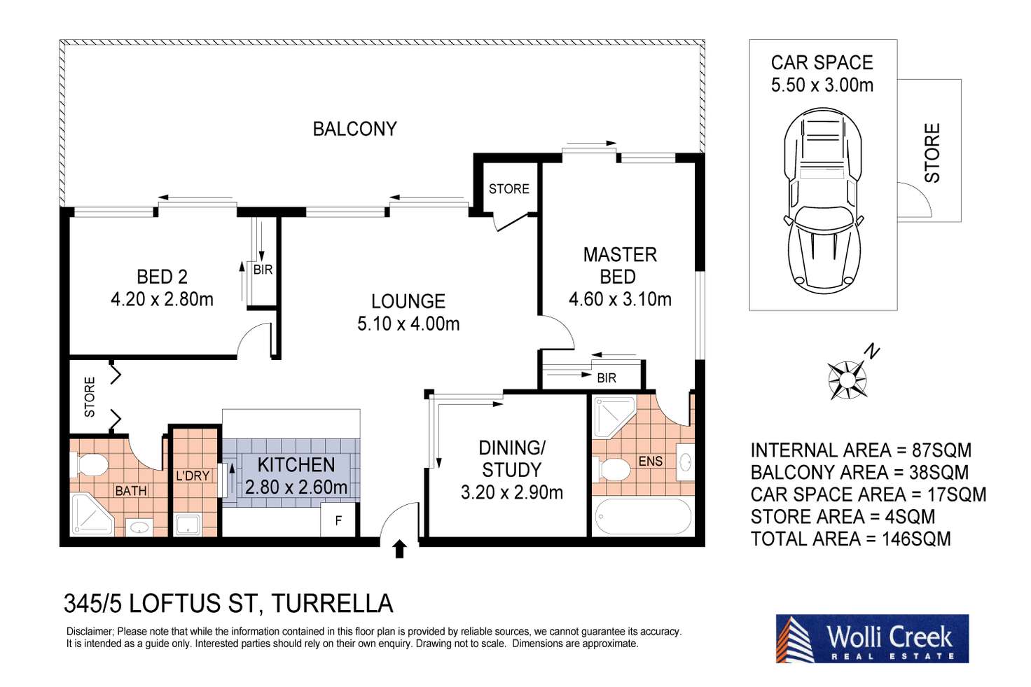 Floorplan of Homely apartment listing, A345/18 Bonar St, Arncliffe NSW 2205