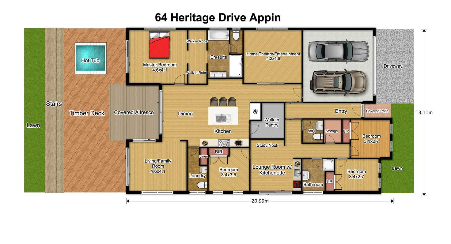 Floorplan of Homely house listing, 64 Heritage Dr, Appin NSW 2560