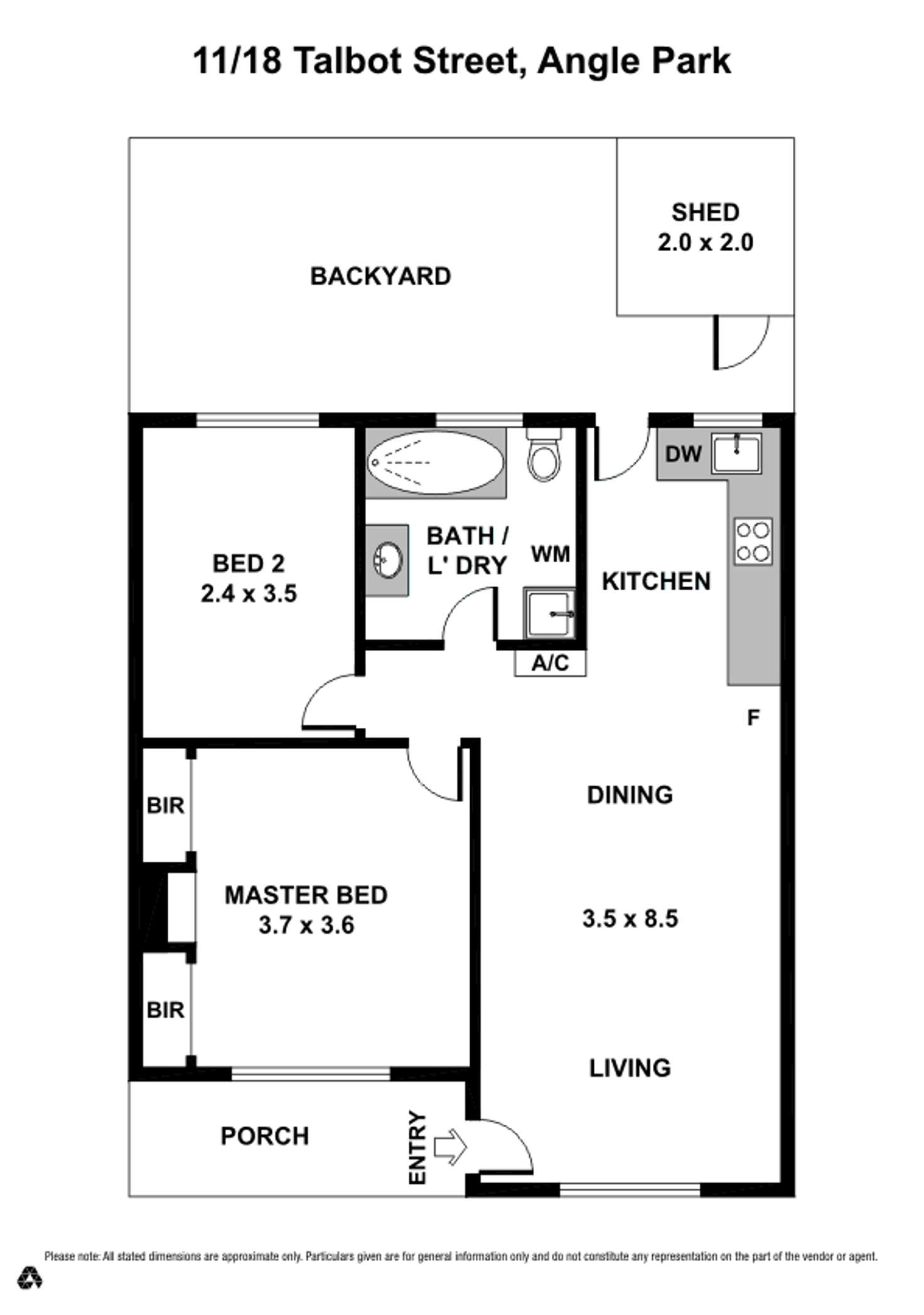 Floorplan of Homely unit listing, 11/18 Talbot St, Angle Park SA 5010