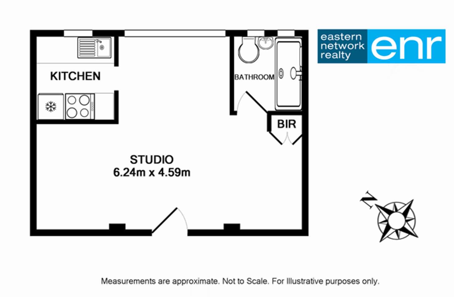 Floorplan of Homely studio listing, 27/64 Bayswater Rd, Rushcutters Bay NSW 2011