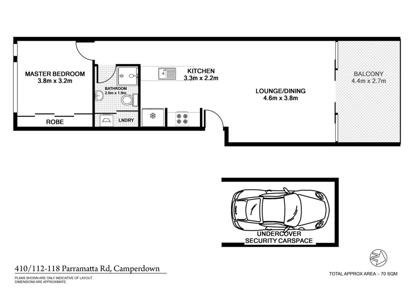 Floorplan of Homely apartment listing, 410/112-118 Parramatta Rd, Camperdown NSW 2050