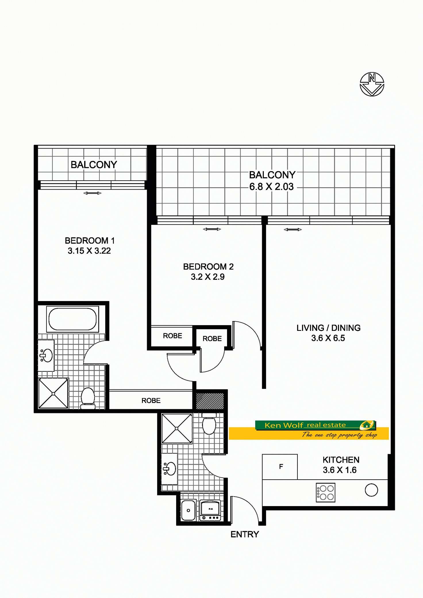 Floorplan of Homely unit listing, E905/599 Pacific Highway, St Leonards NSW 2065