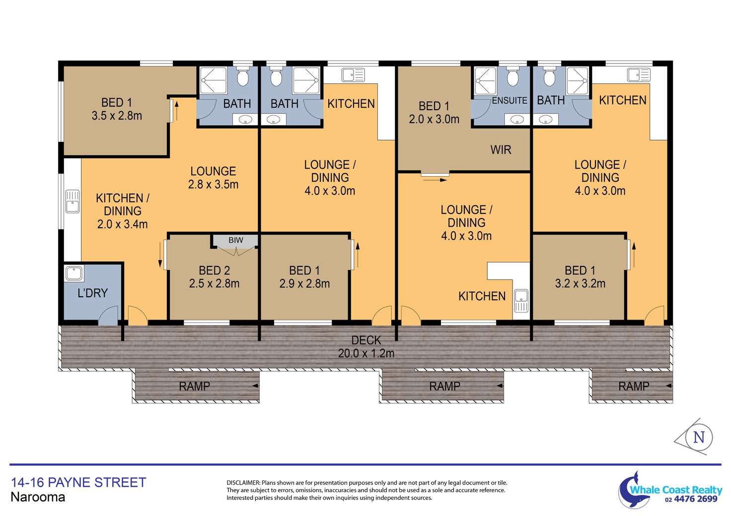 Floorplan of Homely blockOfUnits listing, 14-16 Payne Street, Narooma NSW 2546