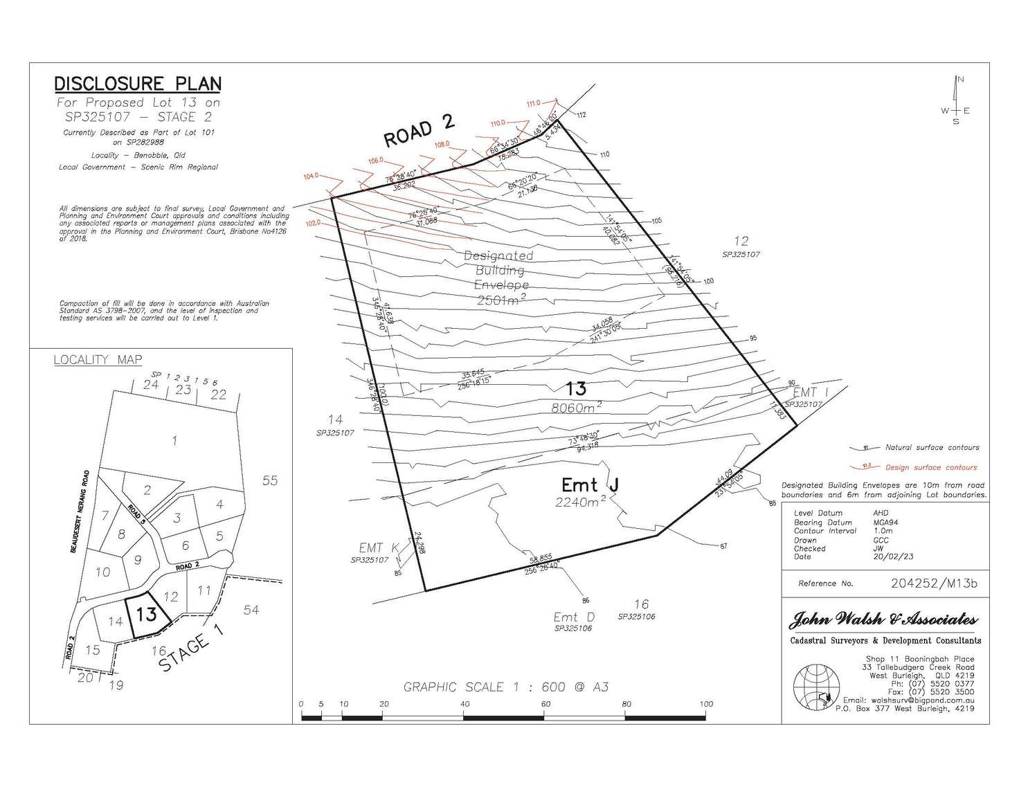 Floorplan of Homely residentialLand listing, LOT 13, 2558 Beaudesert-Nerang Road, Benobble QLD 4275