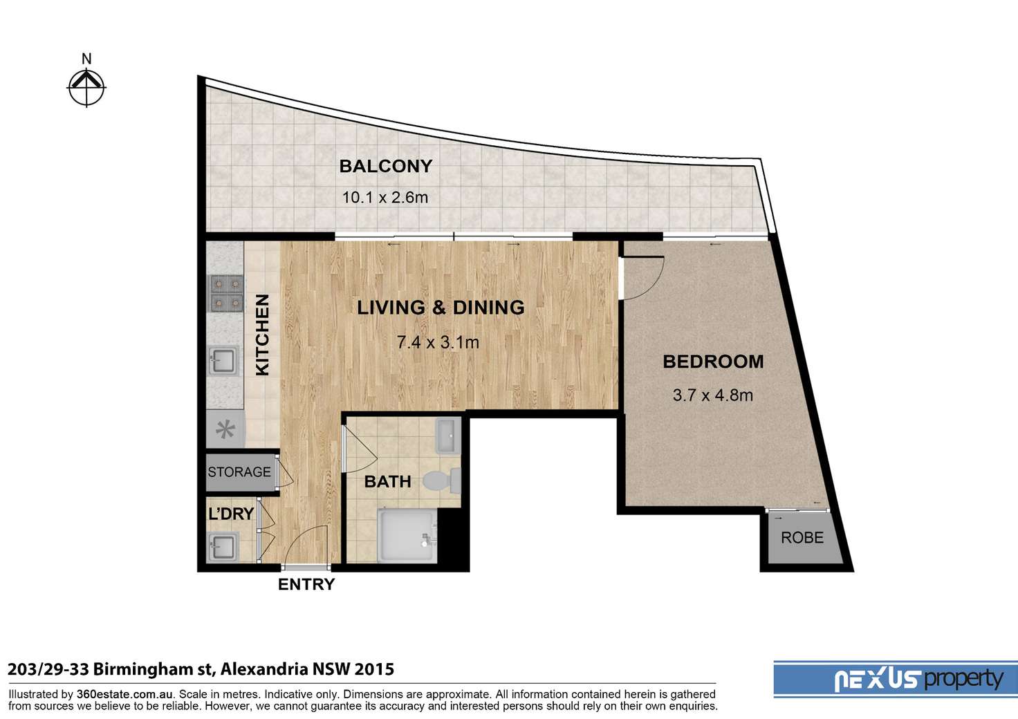 Floorplan of Homely apartment listing, 203/29-33 Birmingham Street, Alexandria NSW 2015