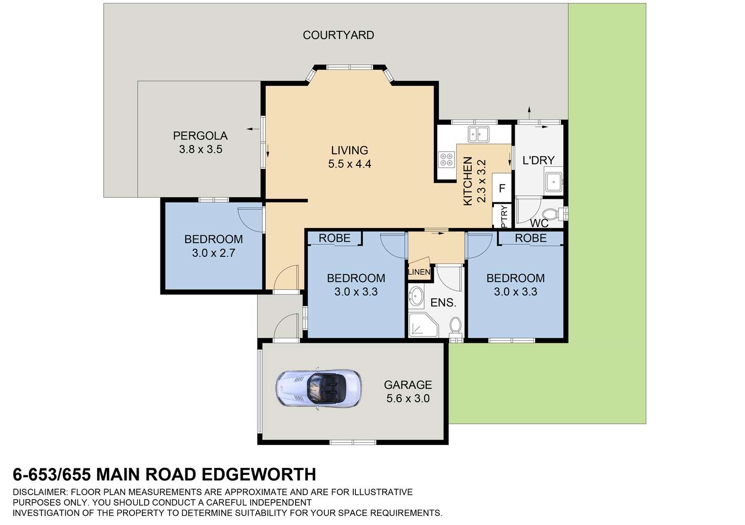 Floorplan of Homely villa listing, 6/653-655 Main Road, Edgeworth NSW 2285