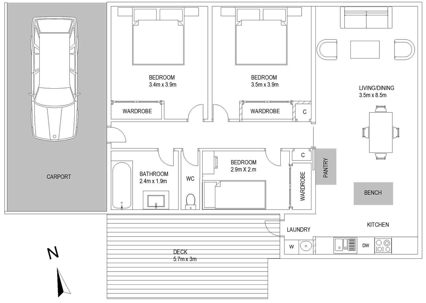 Floorplan of Homely house listing, 8 Drew Street, East Devonport TAS 7310