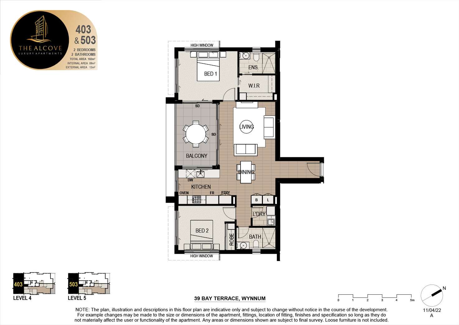 Floorplan of Homely apartment listing, 503/39 Bay Terrace, Wynnum QLD 4178