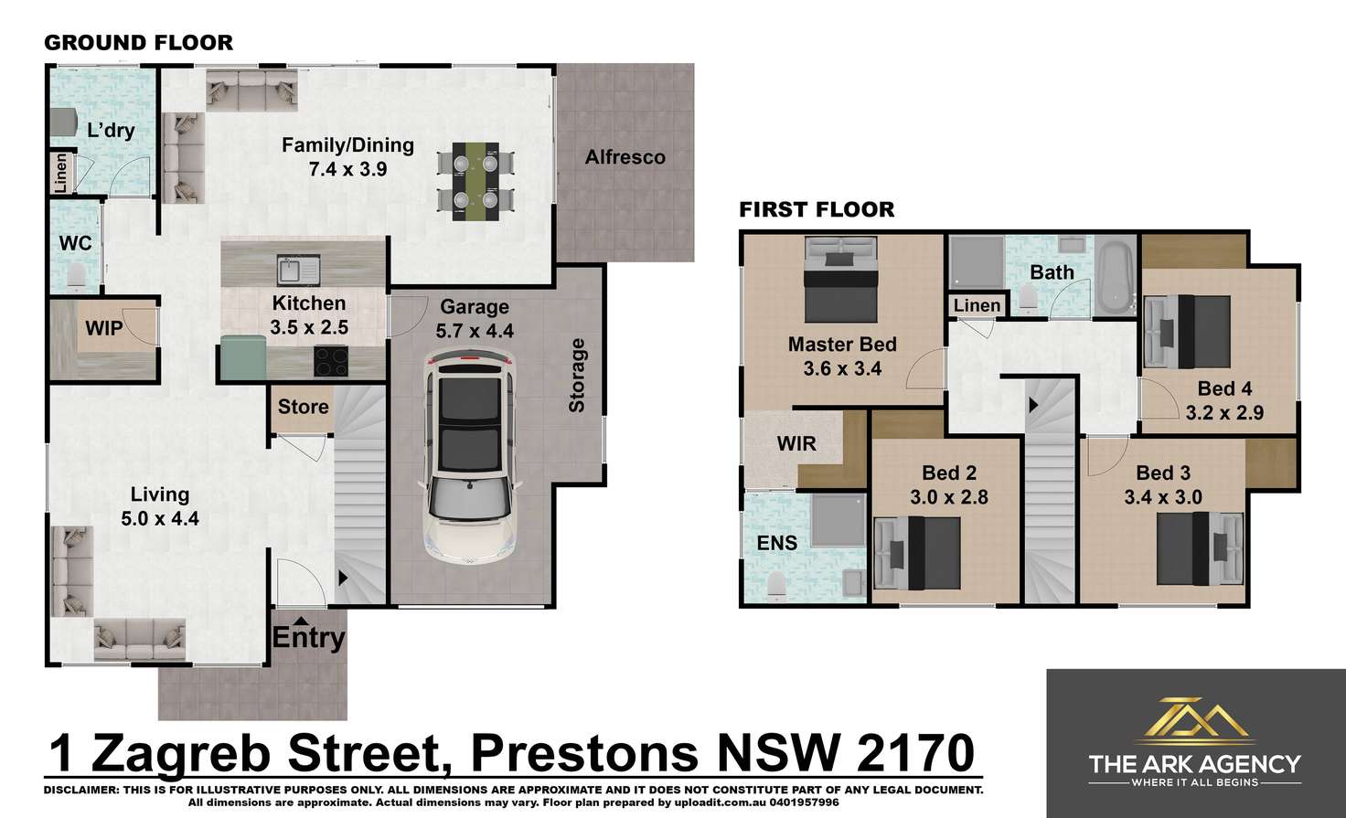 Floorplan of Homely house listing, 1 Zagreb St, Prestons NSW 2170