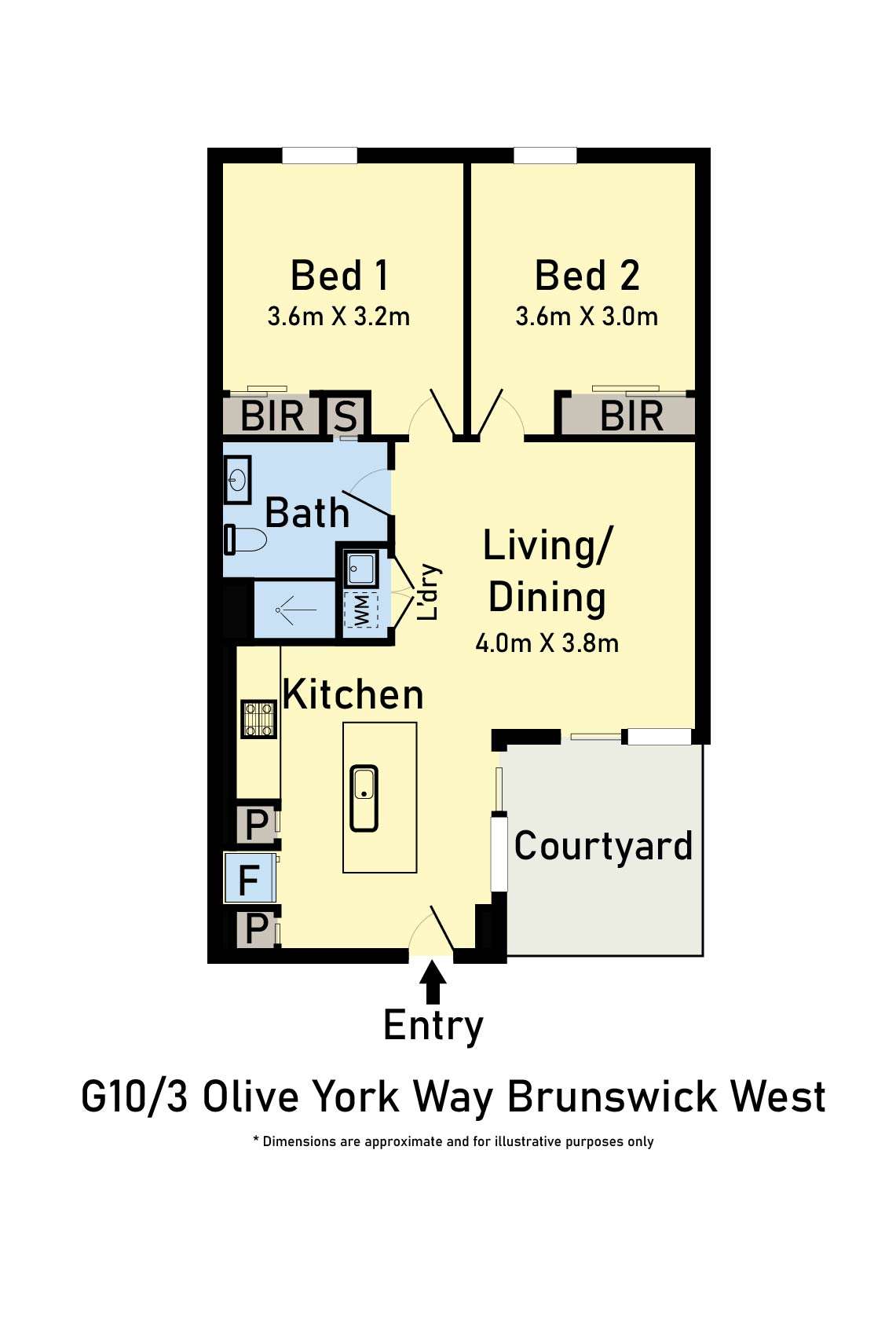 Floorplan of Homely apartment listing, 10/3 Olive York Way, Brunswick West VIC 3055