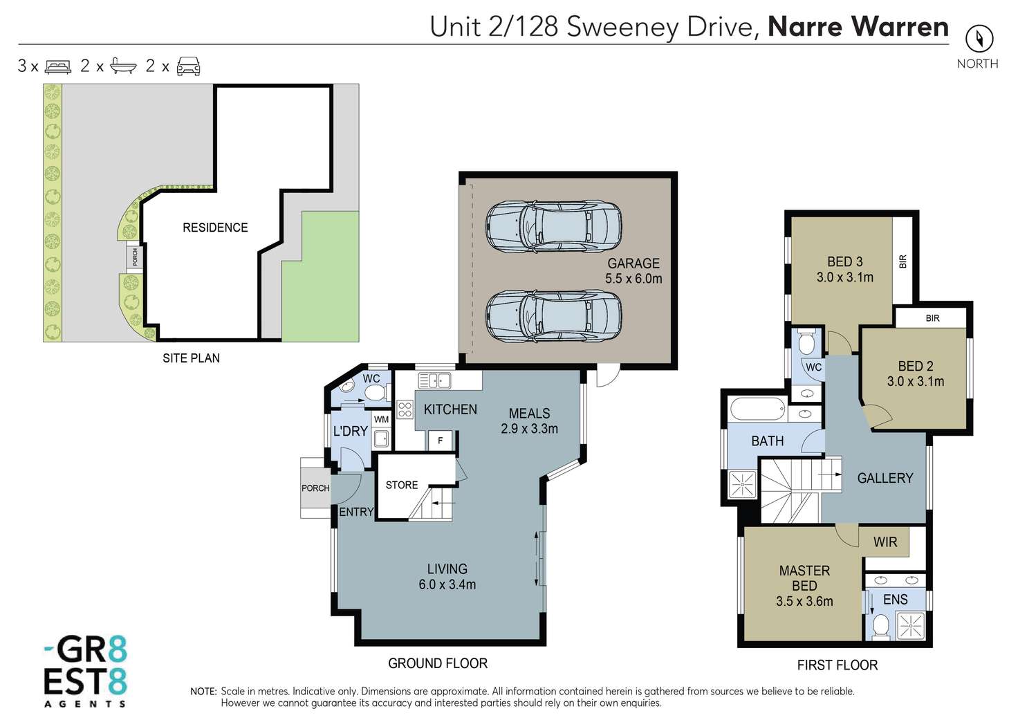 Floorplan of Homely townhouse listing, 2/128 Sweeney Drive, Narre Warren VIC 3805