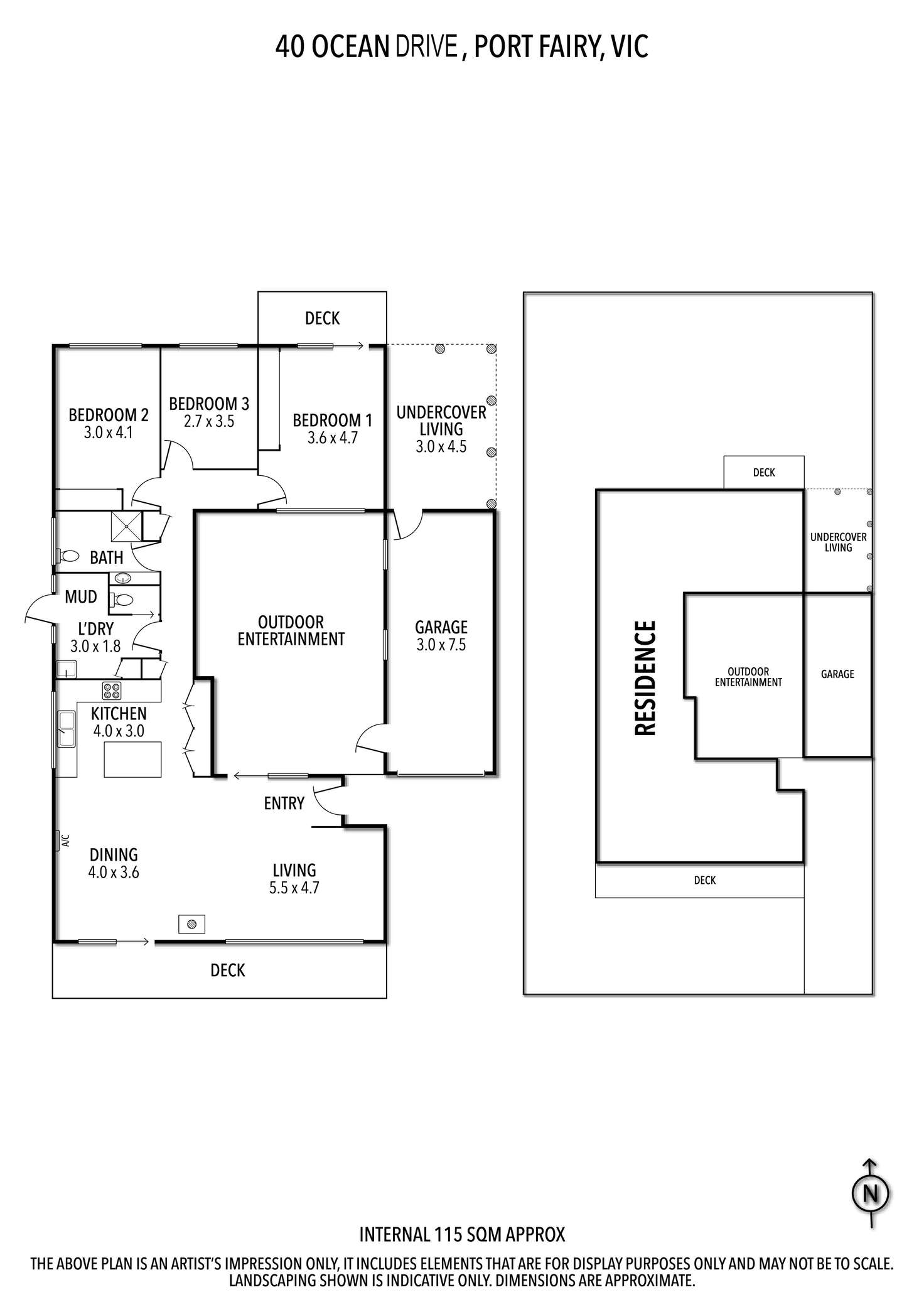 Floorplan of Homely house listing, 40 Ocean Drive, Port Fairy VIC 3284