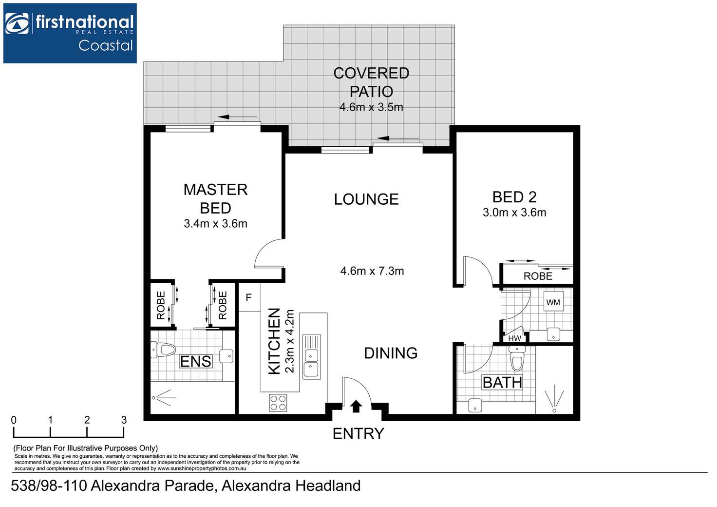 Floorplan of Homely unit listing, 538/19B Wirraway Street, Alexandra Headland QLD 4572