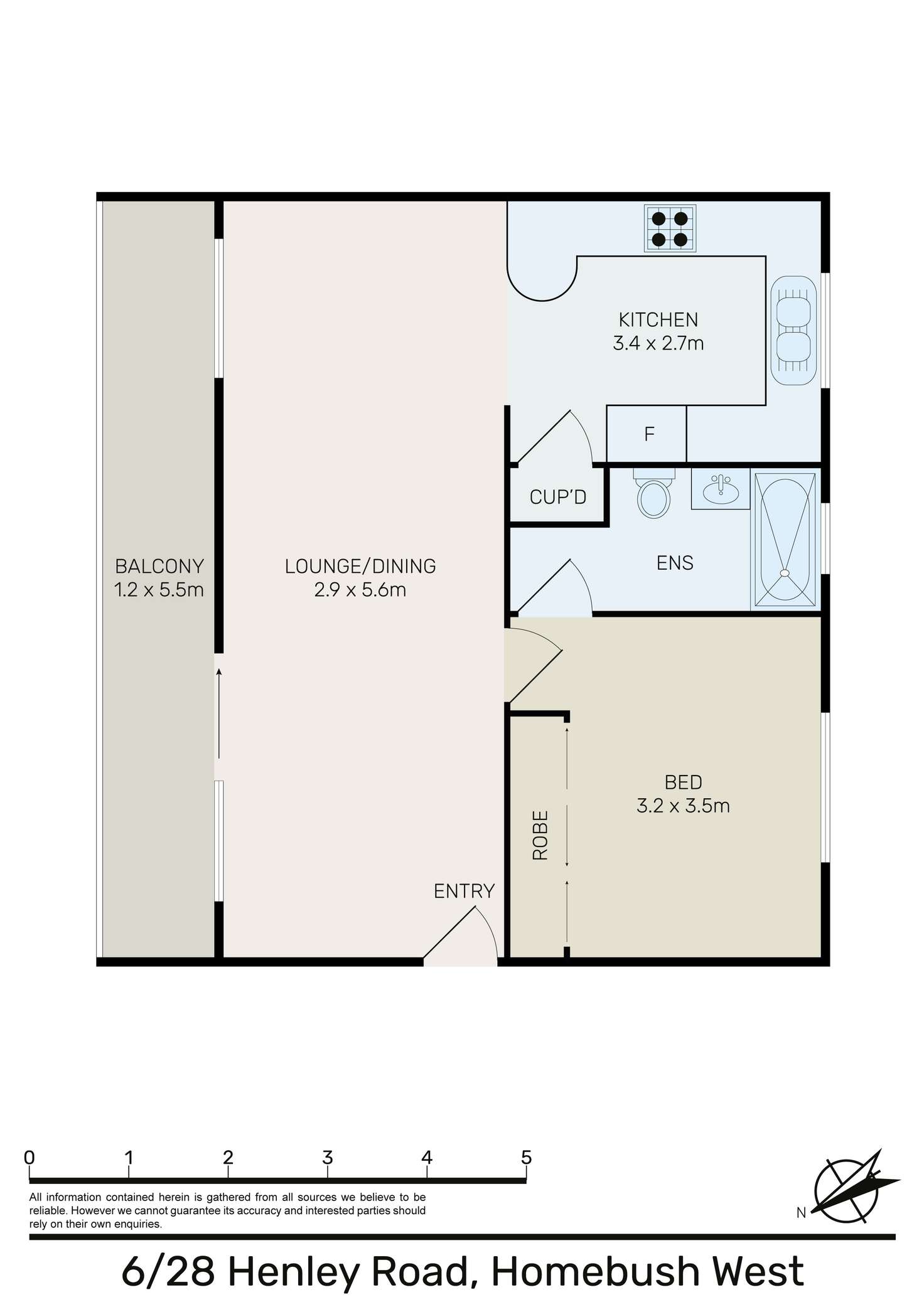 Floorplan of Homely unit listing, 6/28 Henley Road, Homebush West NSW 2140