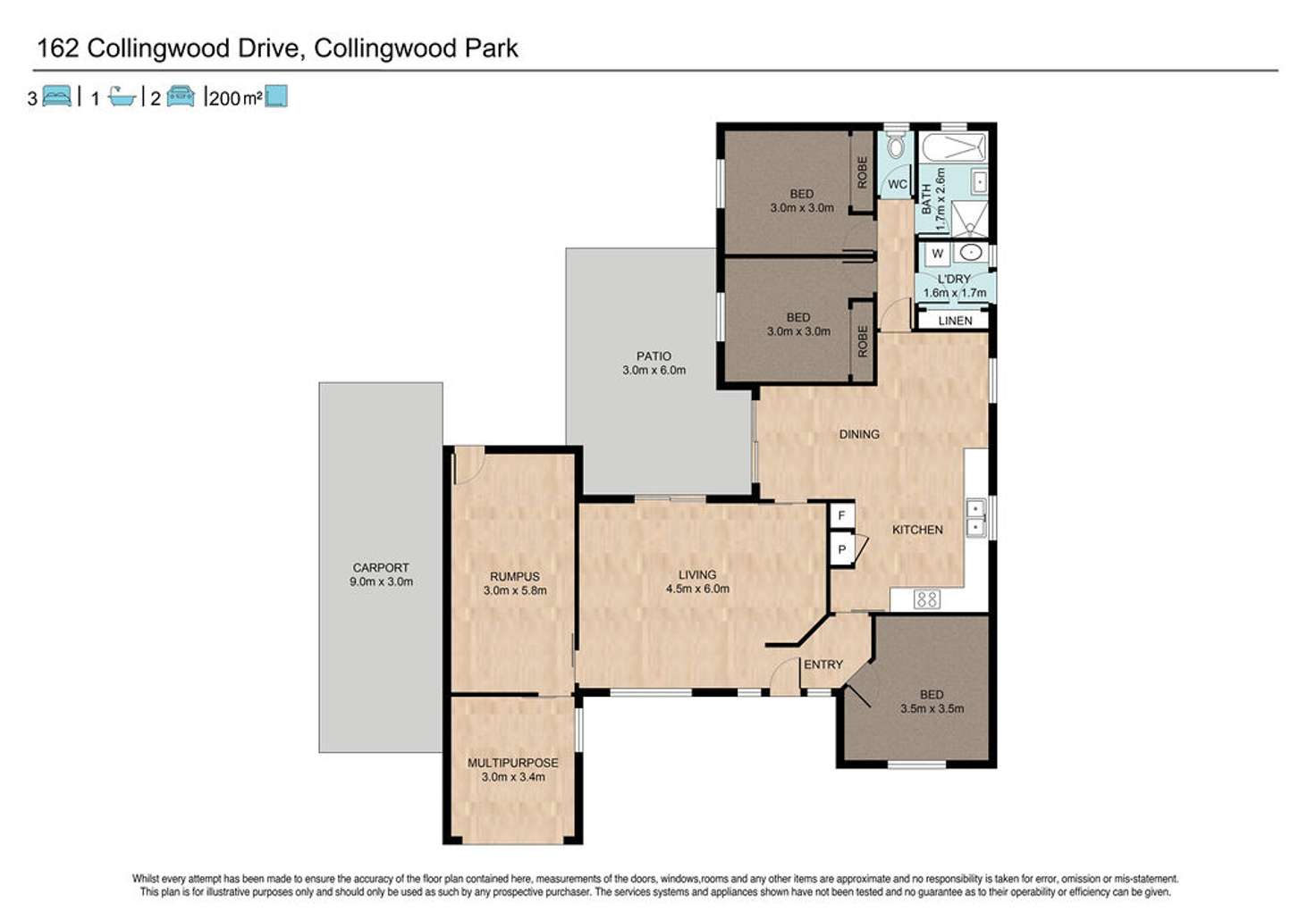 Floorplan of Homely house listing, 162 Collingwood Drive, Collingwood Park QLD 4301