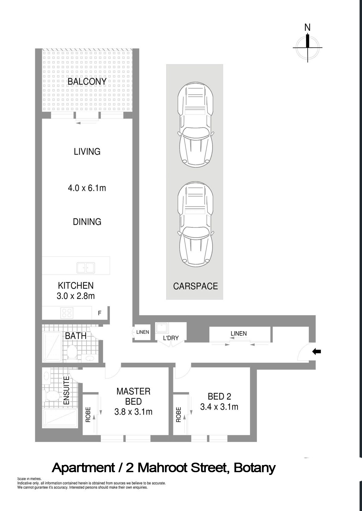 Floorplan of Homely apartment listing, 2 Mahroot Street, Botany NSW 2019