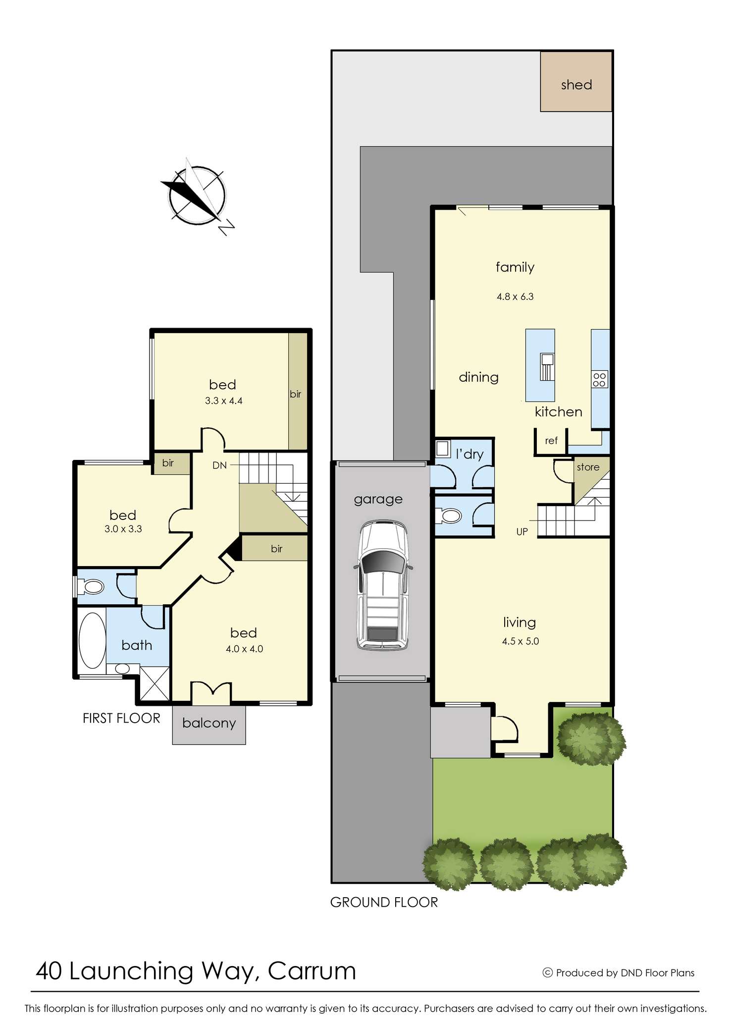 Floorplan of Homely townhouse listing, 40 Launching Way, Carrum VIC 3197