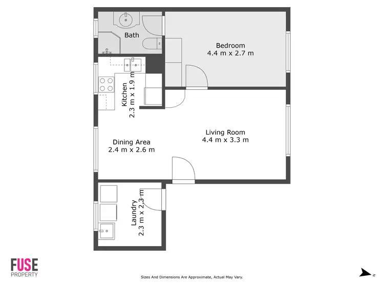 Floorplan of Homely unit listing, 26/3 Waddell Place, Curtin ACT 2605
