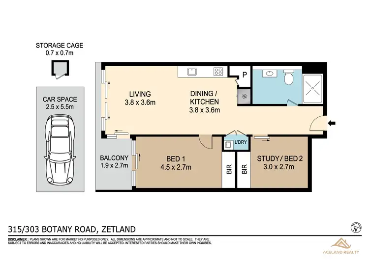 Floorplan of Homely apartment listing, 315/303 Botany Road, Zetland NSW 2017