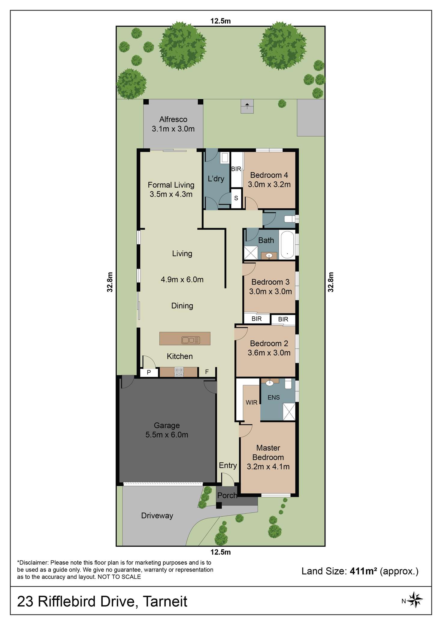 Floorplan of Homely house listing, 23 Rifflebird Drive, Tarneit VIC 3029