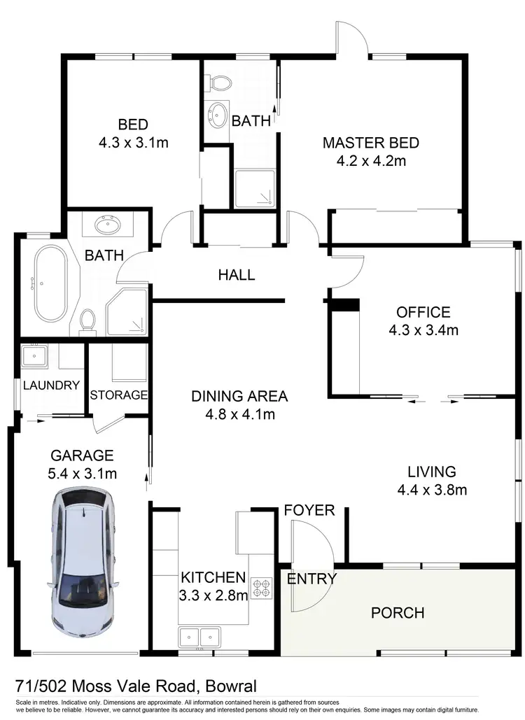 Floorplan of Homely villa listing, 71/502 Moss Vale Road, Bowral NSW 2576