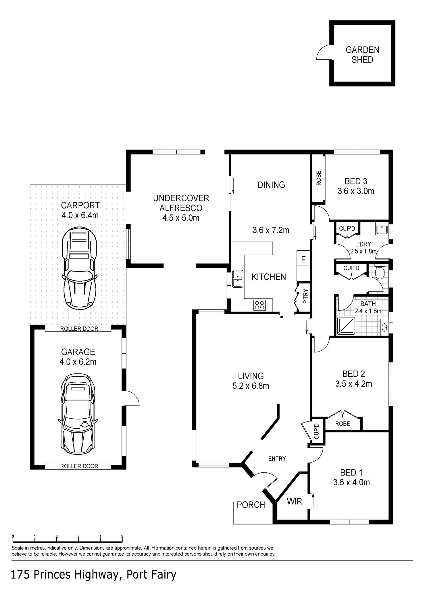 Floorplan of Homely house listing, 175 Princes Highway, Port Fairy VIC 3284