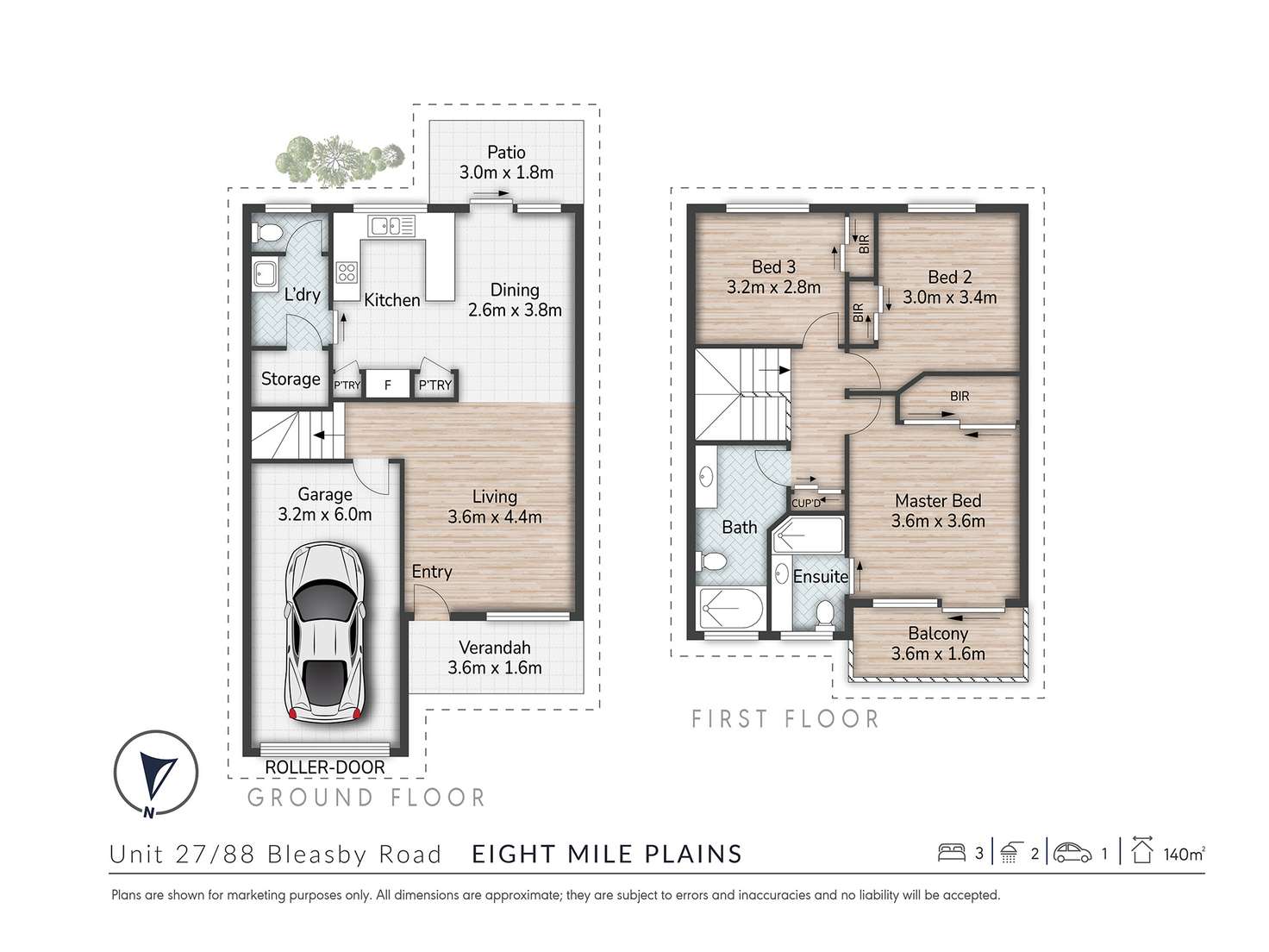 Floorplan of Homely townhouse listing, 27/88 Bleasby road, Eight Mile Plains QLD 4113