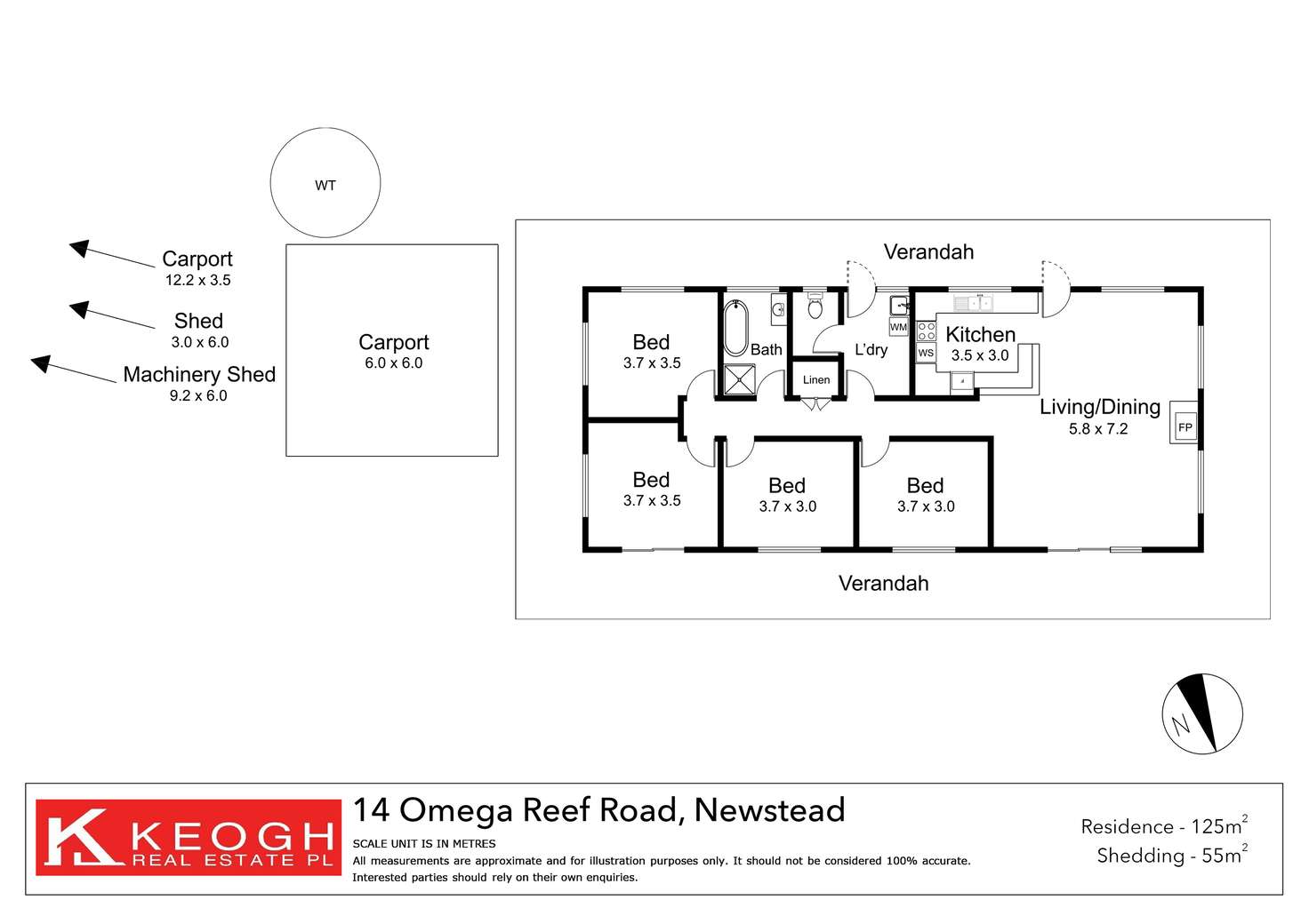 Floorplan of Homely acreageSemiRural listing, 14 Omega Reef Road, Newstead VIC 3462