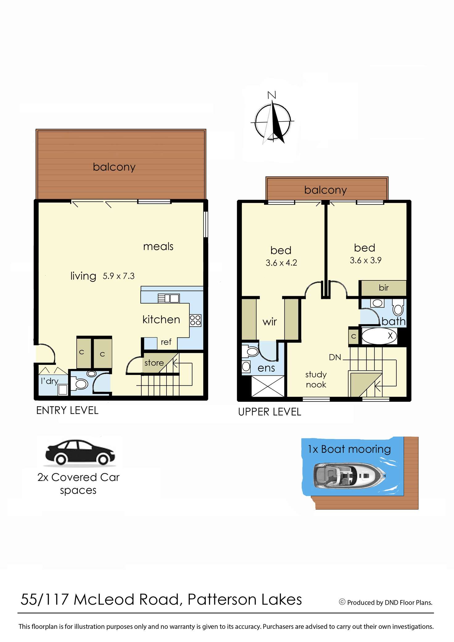 Floorplan of Homely apartment listing, 55/117 McLeod Road, Patterson Lakes VIC 3197