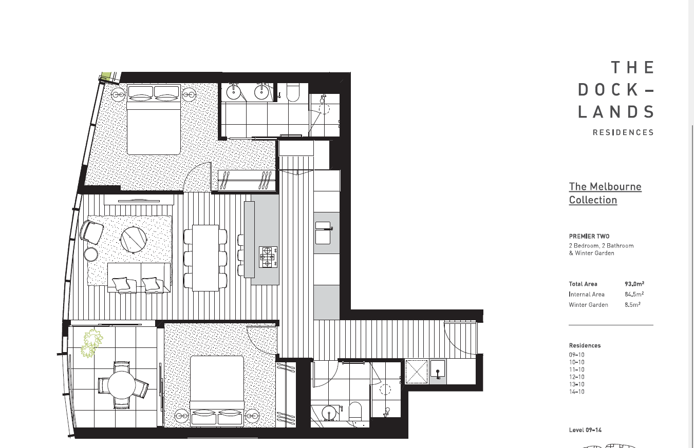 Floorplan of Homely apartment listing, 1310/25 Waterfront Way, Docklands VIC 3008
