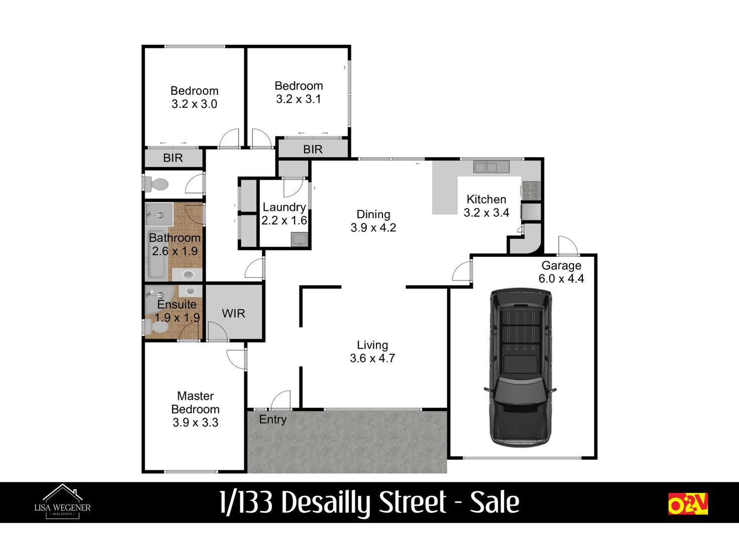 Floorplan of Homely unit listing, 1/133 Desailly Street, Sale VIC 3850