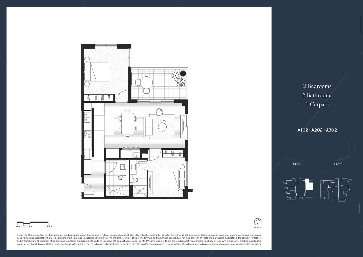 Floorplan of Homely apartment listing, 202/1A Crandon Road, Epping NSW 2121