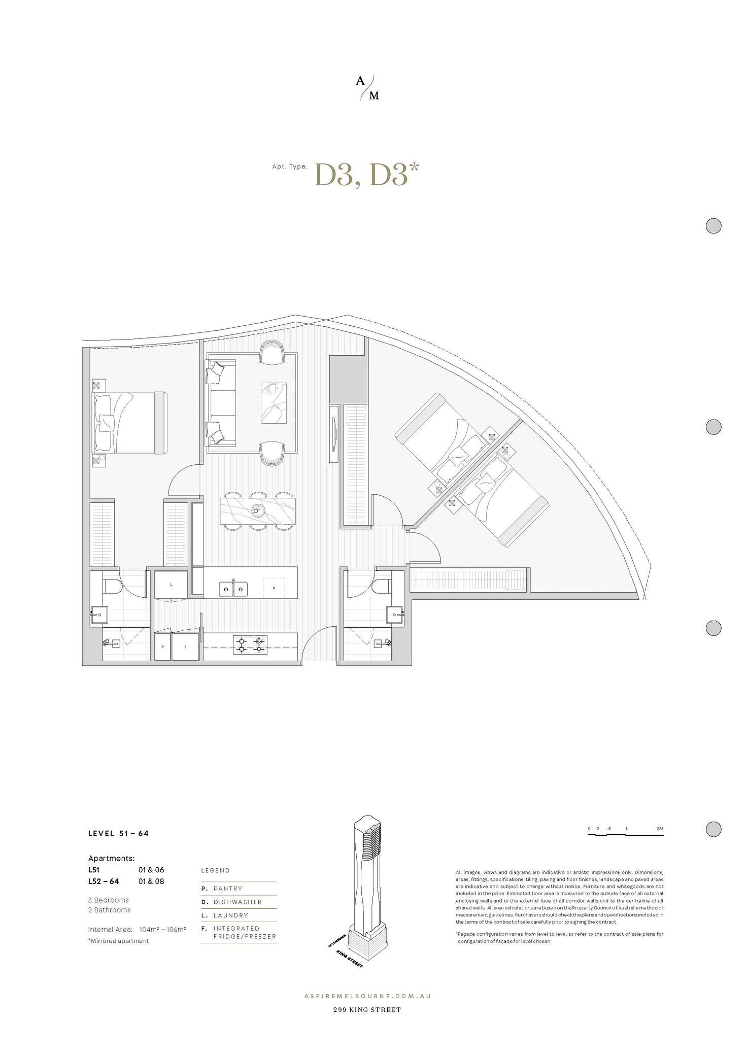 Floorplan of Homely apartment listing, 5201/299 King St, Melbourne VIC 3000