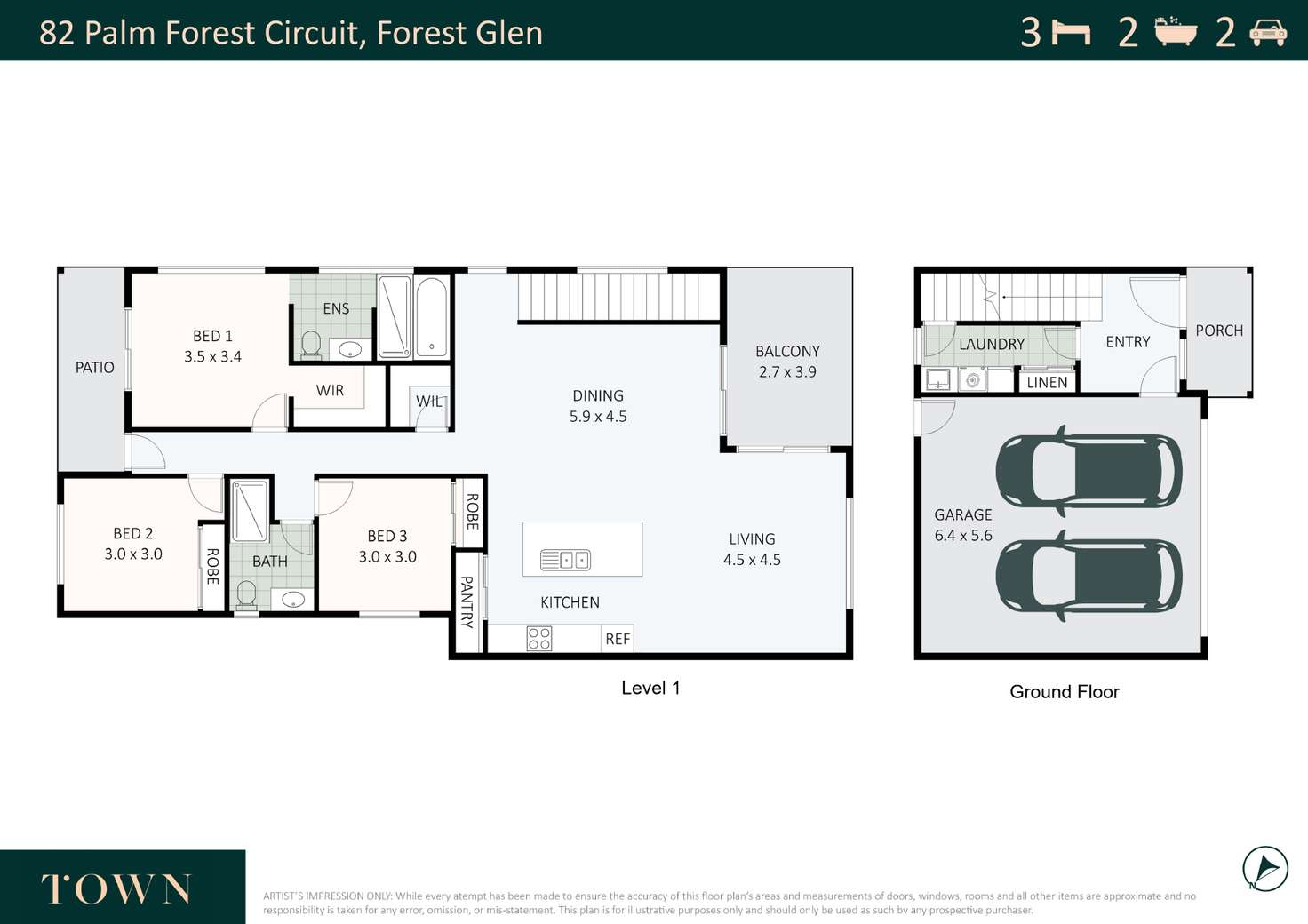 Floorplan of Homely house listing, 82 Palm Forest Circuit, Forest Glen QLD 4556