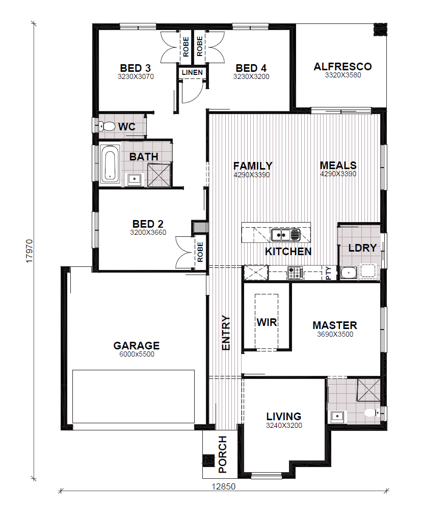 Floorplan of Homely house listing, Lot 1250 Grandview Estate, Truganina VIC 3029
