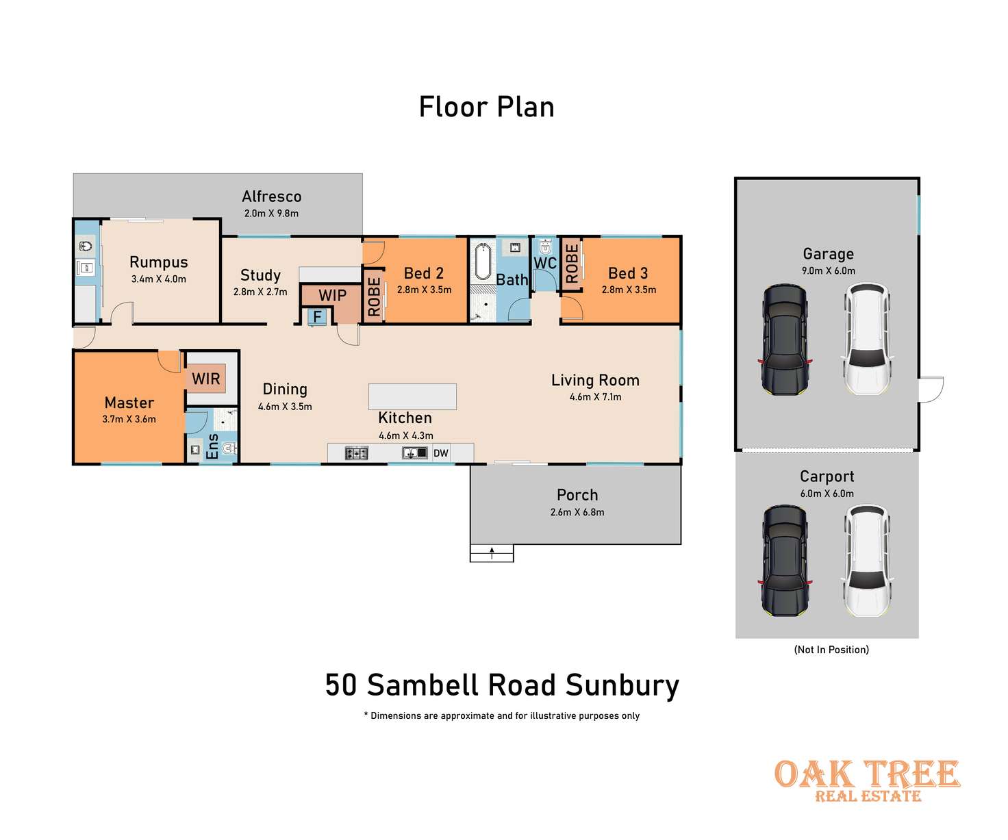 Floorplan of Homely acreageSemiRural listing, 50 Sambell Road, Sunbury VIC 3429