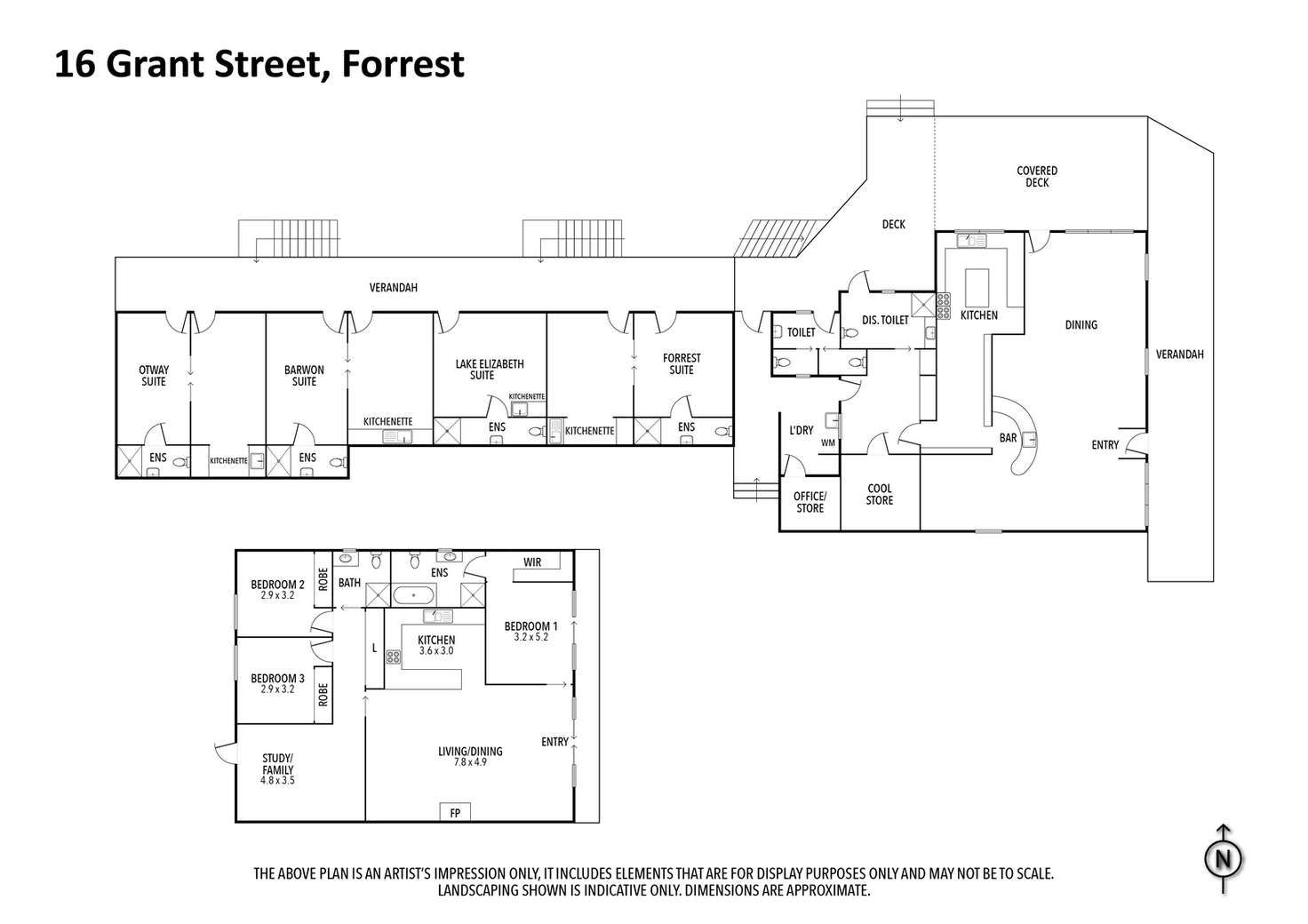 Floorplan of Homely house listing, 16 Grant Street, Forrest VIC 3236