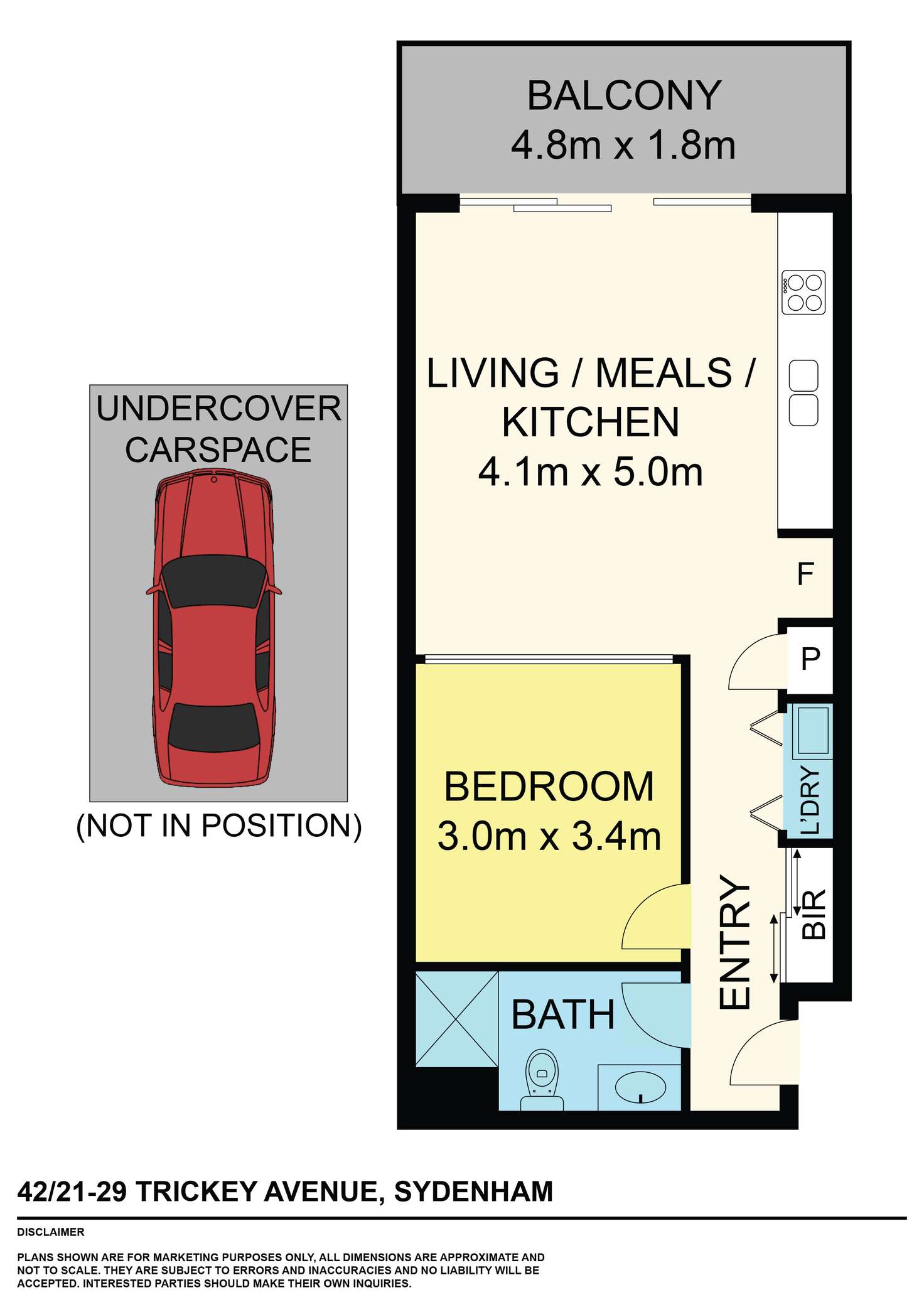 Floorplan of Homely apartment listing, 42/21-29 Trickey Avenue, Sydenham VIC 3037
