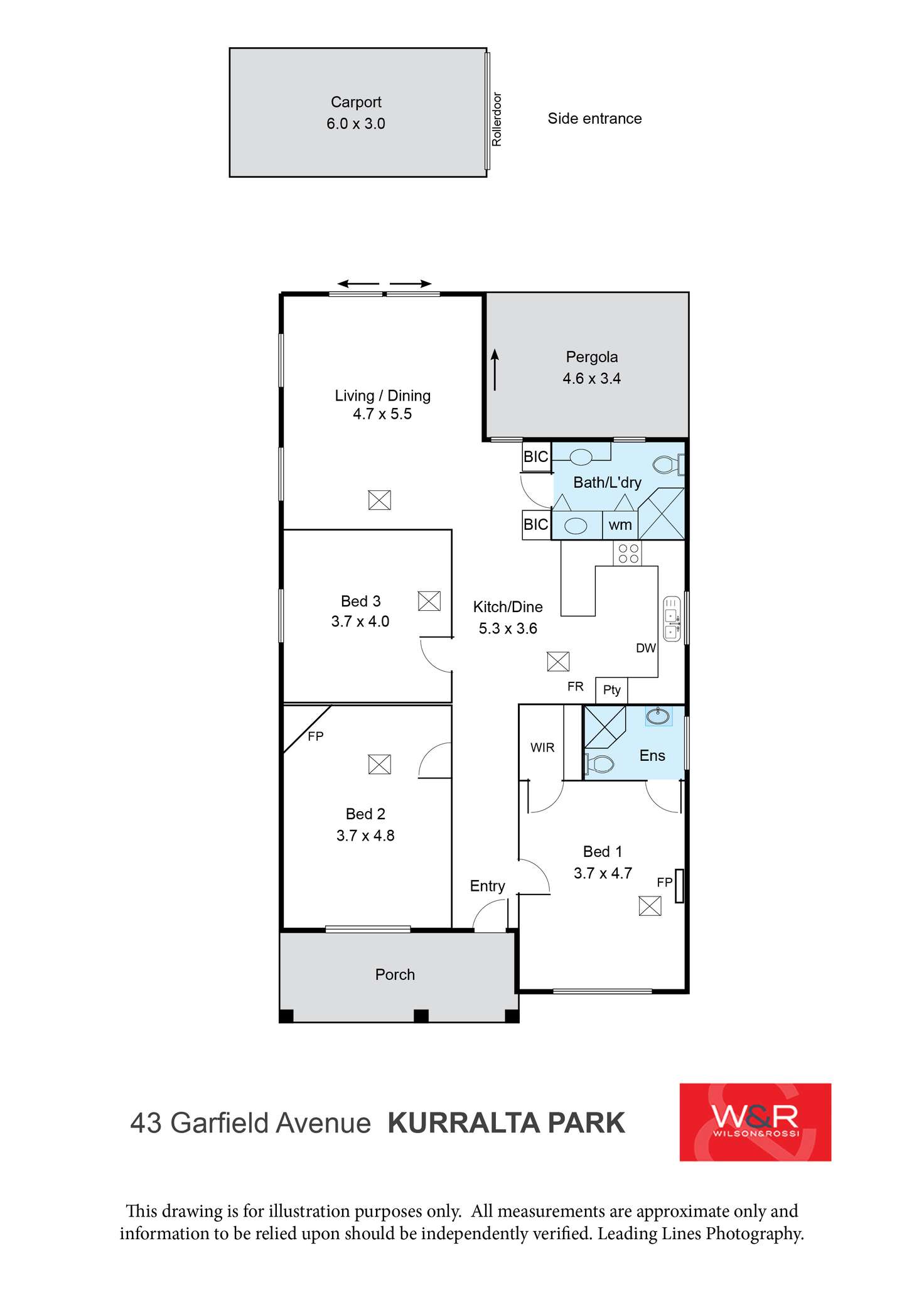 Floorplan of Homely house listing, 43 Garfield Avenue, Kurralta Park SA 5037