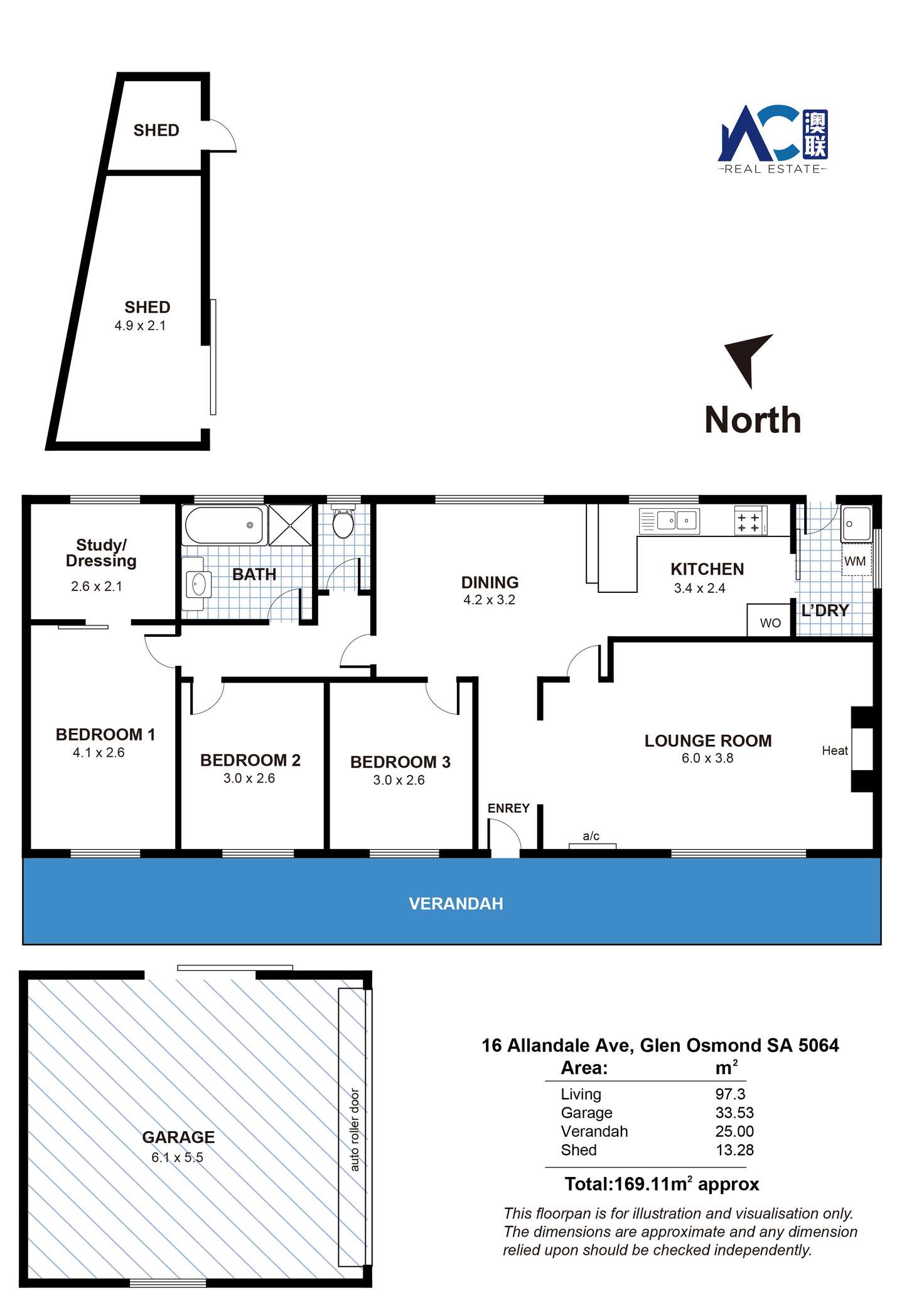 Floorplan of Homely house listing, 16 Allandale Avenue, Glen Osmond SA 5064