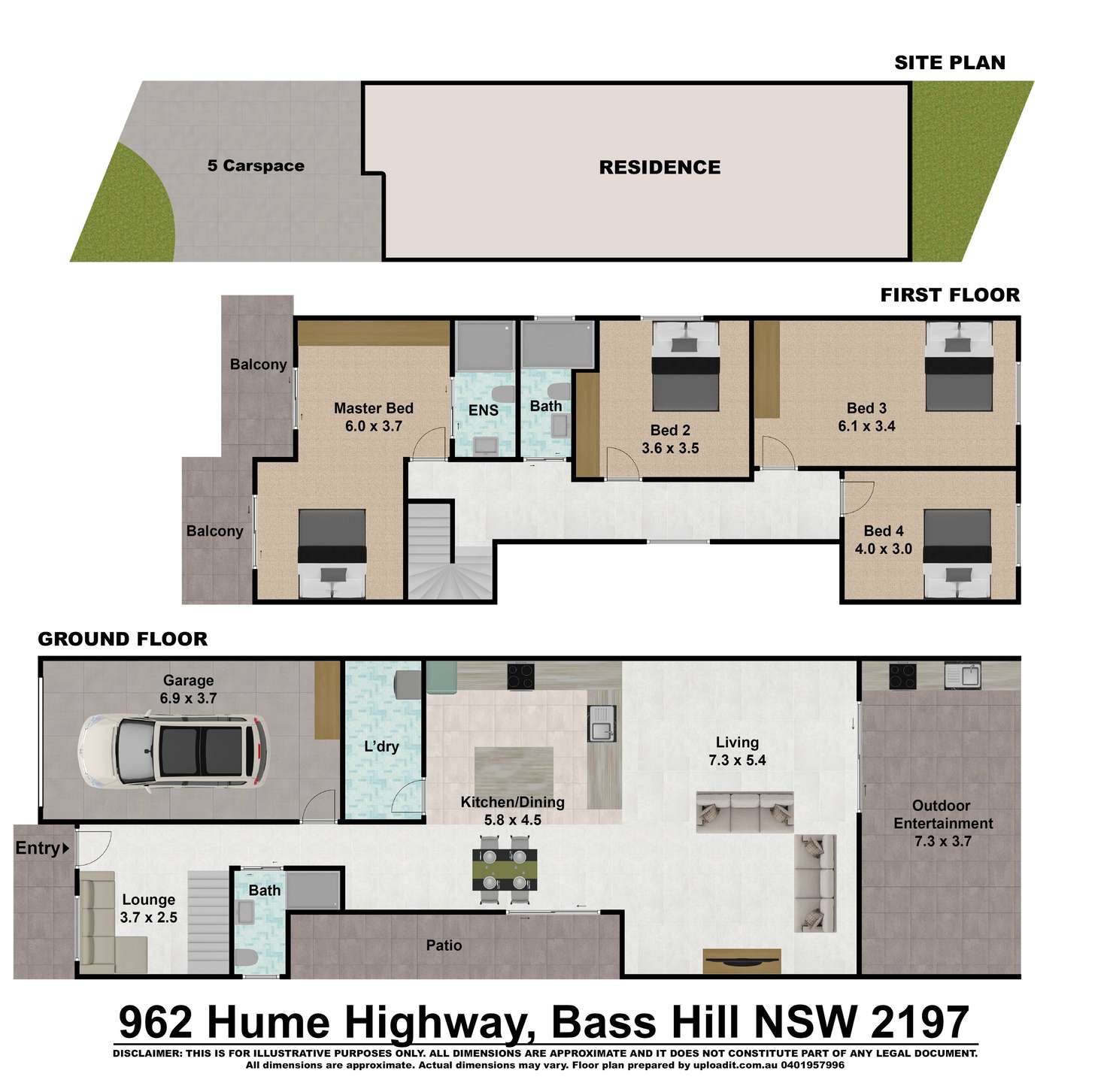 Floorplan of Homely semiDetached listing, 962 Hume Highway, Bass Hill NSW 2197