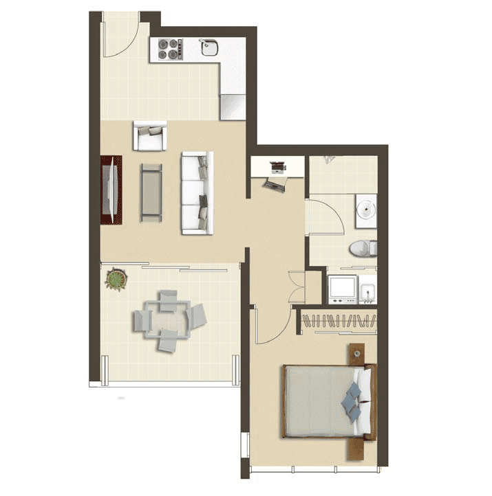 Floorplan of Homely unit listing, 16 Hamilton Place, Bowen Hills QLD 4006