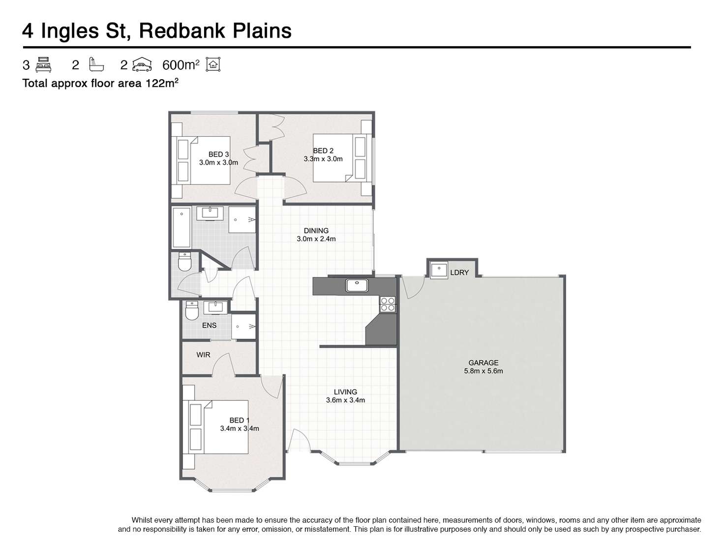 Floorplan of Homely house listing, 4 INGLES DRIVE, Redbank Plains QLD 4301